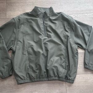 Grand Slam Olive Green Quarter Zip Pullover Jacket Size L